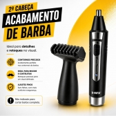 Kit Maquina Dragão Cabelo Barba E Aparador De Pelo De Nariz