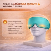 Máscara Gel Terapêutica Fria Quente Dor Cabeça e Olhos - Verde-água