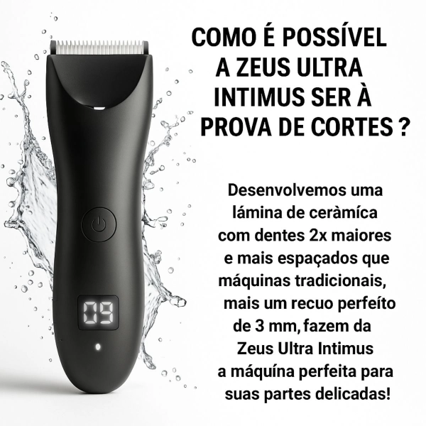 Depilador Masculino Partes Intimas Portátil À Prova D´ Água - Cinza/Prata