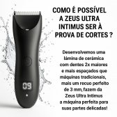 Depilador Masculino Partes Intimas Portátil À Prova D´ Água - Cinza/Prata