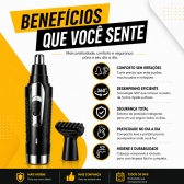 Kit Maquina Dragão Cabelo Barba E Aparador De Pelo De Nariz