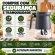 Açucareiro de Vidro 350ml com Tampa Vedada e Colher Azul e Cinza - Cinza