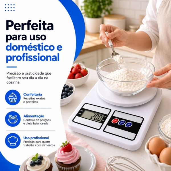 Kit Balança de Cozinha 10kg e Amolador de Facas Profissional
