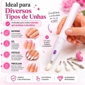Lixador Elétrico de Unhas Lixa De Unha Profissional 5 Lixas