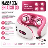 Almofada Massageador Para pescoço - Rosa