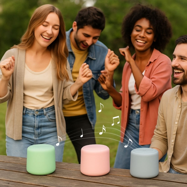 Caixa De Som Portátil Bluetooth Sd - Usb Mini Speaker - Rosa