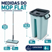 Mop limpeza 6L com balde articulado esfregão multiuso casa