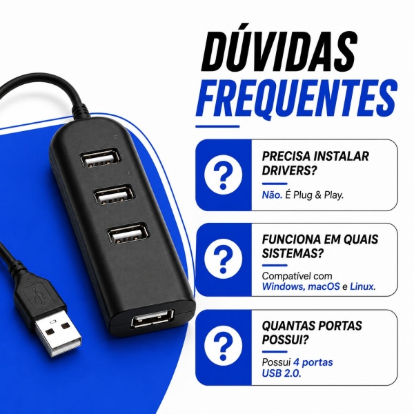 Porta de entrada USB 4 Portas