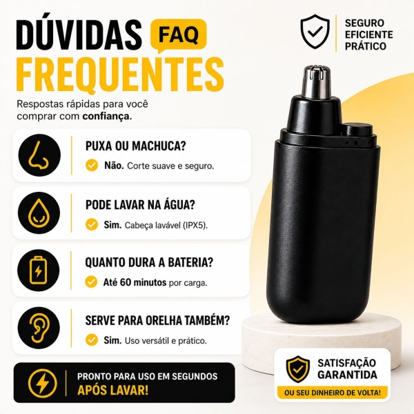 Kit Manicure 7 Em 1 Aparador nariz orelha USB C Portátil