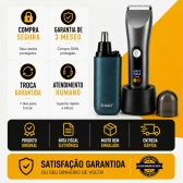 Kit Depilador Corporal Masculino Cerâmica 5W Aparador Nasal