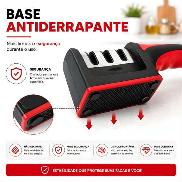 Kit Balança de Cozinha 10kg e Amolador de Facas Profissional