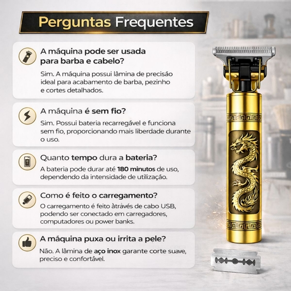 Kit Maquininha Dragão Completo + Acessórios Bivolt