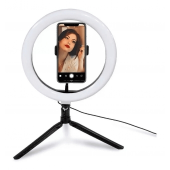Ring Light Iluminador 120 Leds Tripé 6 Polegadas Suporte