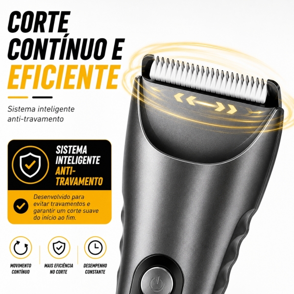 Depilador Masculino Partes Intimas Portátil À Prova D´ Água - Cinza/Prata