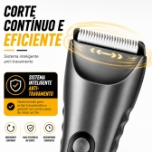Depilador Masculino Partes Intimas Portátil À Prova D´ Água - Cinza/Prata