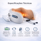Almofada Massageador Para pescoço - Marrom