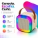 Caixa de Som Bluetooth Portátil 20W com Microfone Sem Fio RGB USB Cartão TF AUX Karaokê