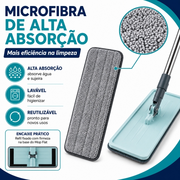 Mop limpeza 6L com balde articulado esfregão multiuso casa