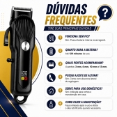 Máquina de Cortar Cabelo Profissional Display Digital 5w