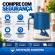 Açucareiro de Vidro 350ml com Tampa Vedada e Colher Azul e Cinza - Azul escuro