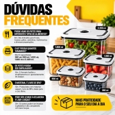 Conjuntos de 05 potes Herméticos Alimentos Marmita Fit redondo