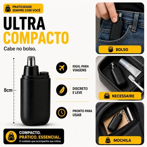 Maquina Cabelo Profissional Com Display Led E Aparador Nariz