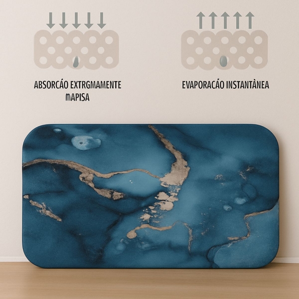 Kit 2 Tapetes Impermeável Antiderrapante Banheiro Cozinha - 2 Quadrado