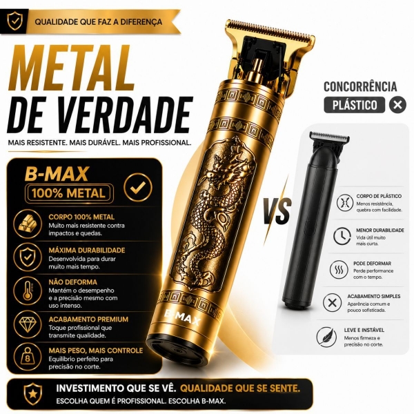 Kit Maquina Dragão Cabelo Barba E Aparador De Pelo De Nariz