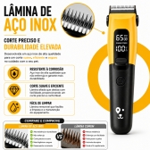 Kit Máquina de Tosa B-MAX + Luva Removedora de Pelos PETS