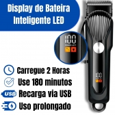 Máquina de Cortar Cabelo Profissional Display Digital 5w