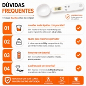 Colher Medida Balança Digital Eletrônica Cozinha Até 500g - Branca