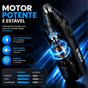 Máquina Aparador Cortador de pelos de nariz e orelha USB