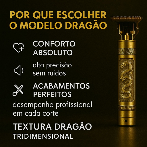 Kit Maquina Dragão Cabelo Barba E Aparador De Pelo De Nariz