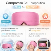 Máscara Gel Terapêutica Fria Quente Dor Cabeça e Olhos - Rosa