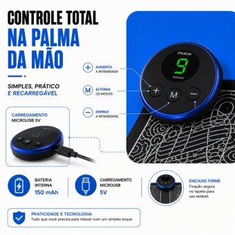 Tapete Massageador Elétrico para os Pés - RelaxPrO