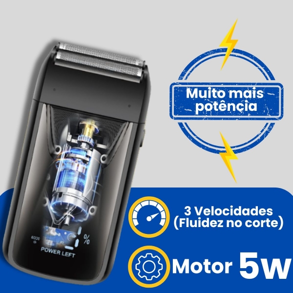 Máquina Cortar Cabelo 5w Led Barbeador 5w Aparador Pelos Preta/dragão