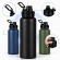 Garrafa Térmica Inox 1200ml Parede Dupla Isolamento a Vácuo Antivazamento com Alça 180° - Preta