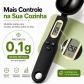 Colher Medida Balança Digital Eletrônica Cozinha Até 500g - Preta