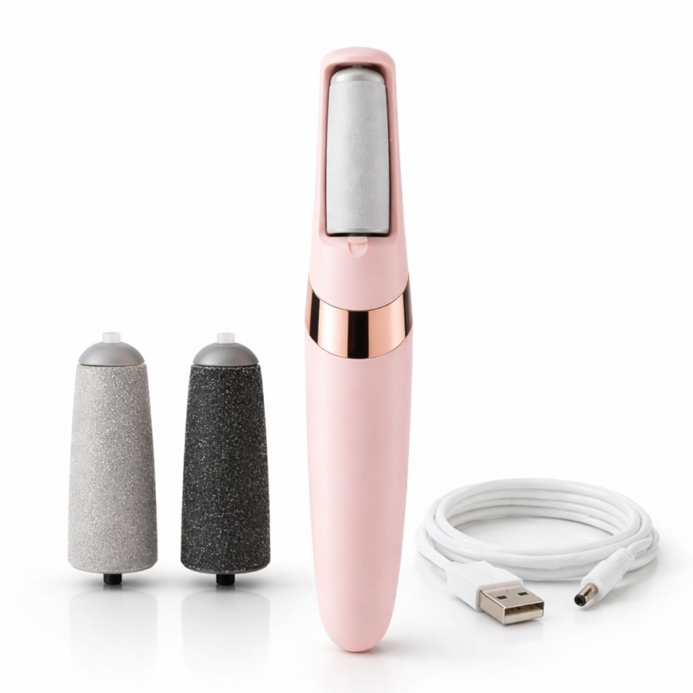Lixa Elétrica Para Pés Profissional USB Com LED Removedor De Calos E Rachaduras