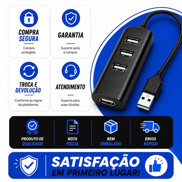 Porta de entrada USB 4 Portas