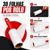 Rolo Adesivo Removedor De Tira Pelos Roupas Sofa Com 3 Refil