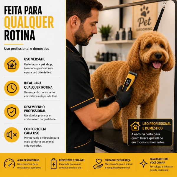 Kit Máquina de Tosa B-MAX + Luva Removedora de Pelos PETS