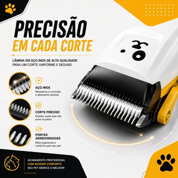 Máquina De Tosa Bmax Profissional Sem Fio Silenciosa