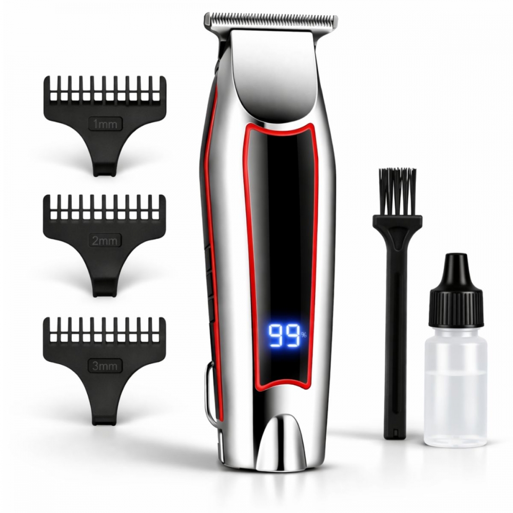 Máquina Cortar Cabelo Sem Fio Acabamento Profissional USB