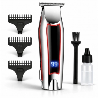 Máquina Cortar Cabelo Sem Fio Acabamento Profissional USB