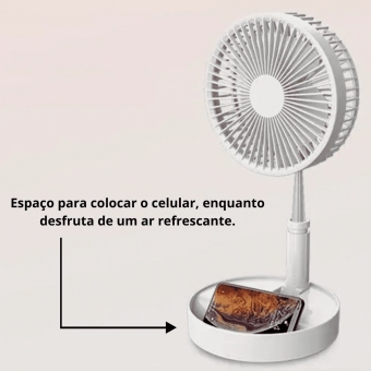 Ventilador Potente De Coluna Silencioso Portátil e Rétratil