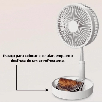 Ventilador Potente De Coluna Silencioso Portátil e Rétratil