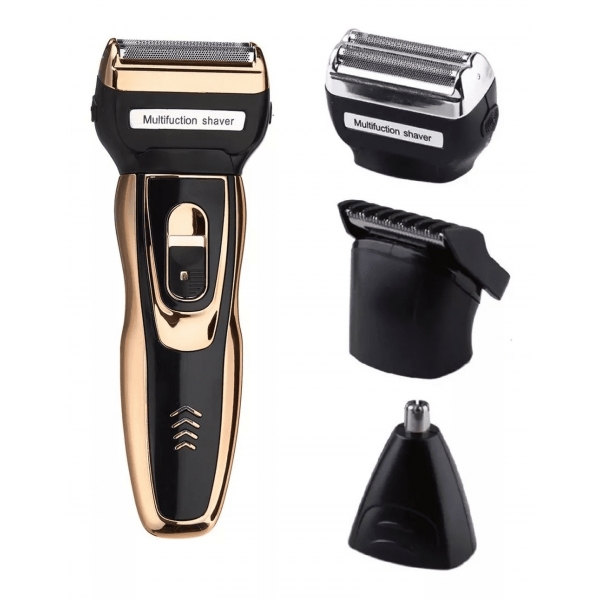 Maquina Barbear Aparador Depilador de Pelos Elétrico 3 Em 1