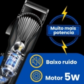 Máquina Cortar Cabelo 5w Led Barbeador 5w Aparador Pelos Preta/dragão