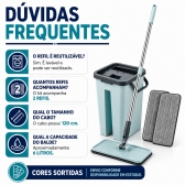 Mop limpeza 6L com balde articulado esfregão multiuso casa